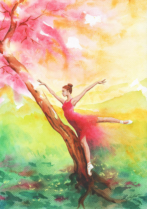 Aquarelle Epouse la Nature
